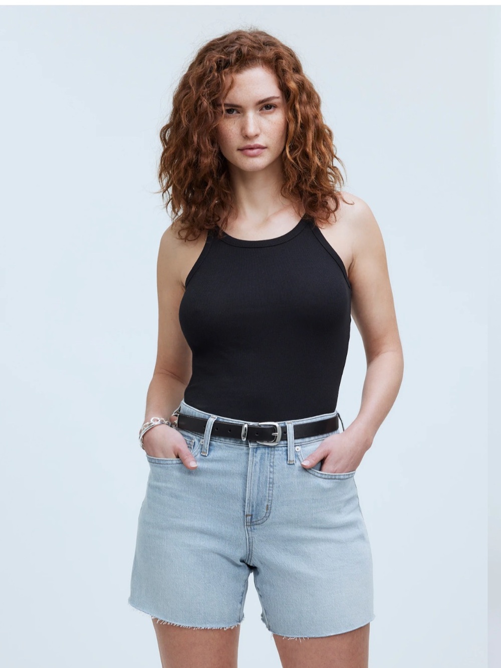 Maxwell The Curvy Perfect Mid-Length Jean Short Raw Hem Sz 24